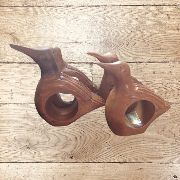 4 wooden napkin rings - Picture 1 of 6